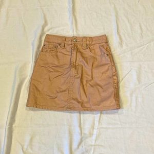 Cute rose gold jean skirt